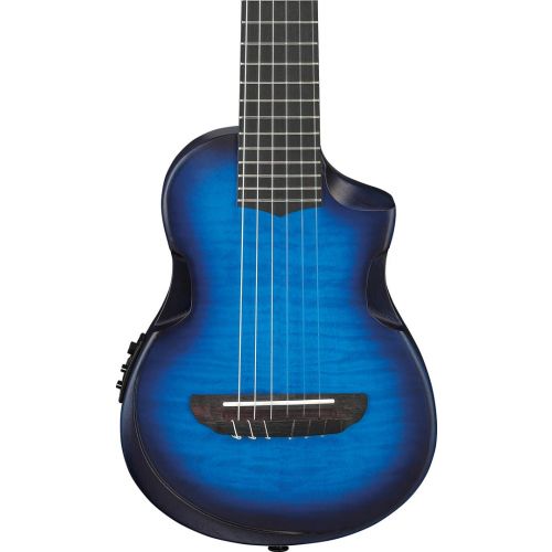 Ibanez AUP10FMNE Ukulele Tenore Open Pore Transparent Blue