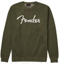 Fender Spaghetti Logo Pullover Army Green Large