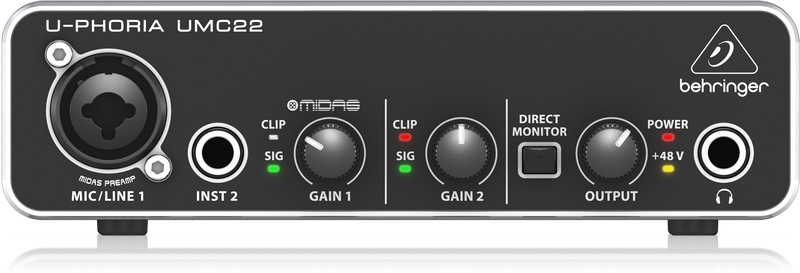 Behringer U-Phoria Umc22 Scheda Audio