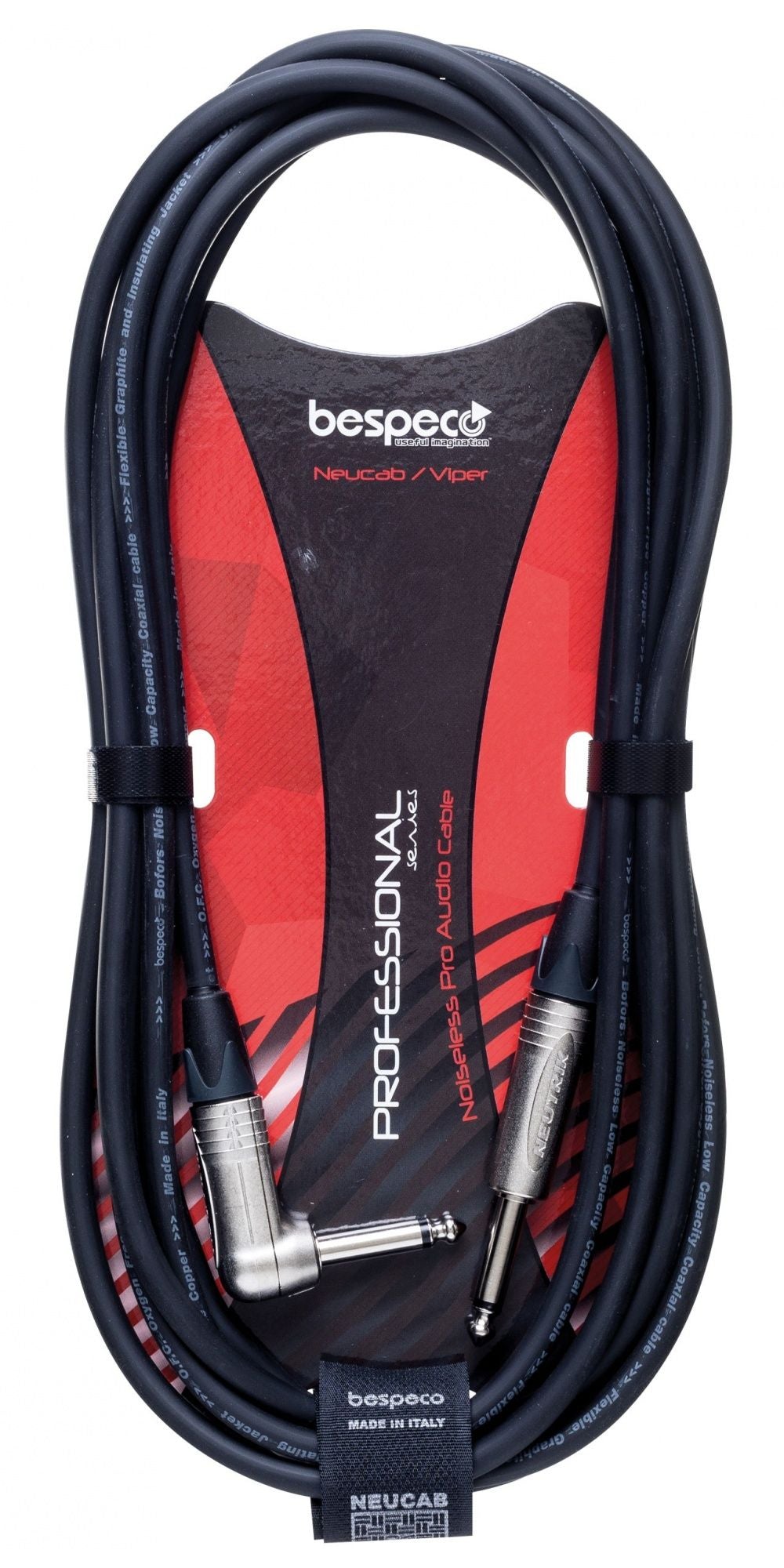 Bespeco Jack Cable Neutrik Straight Pipe Mt9