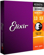 Elixir 11182 Nanoweb 80/20 Bronze Muta Per Chitarra Acustica 13-53