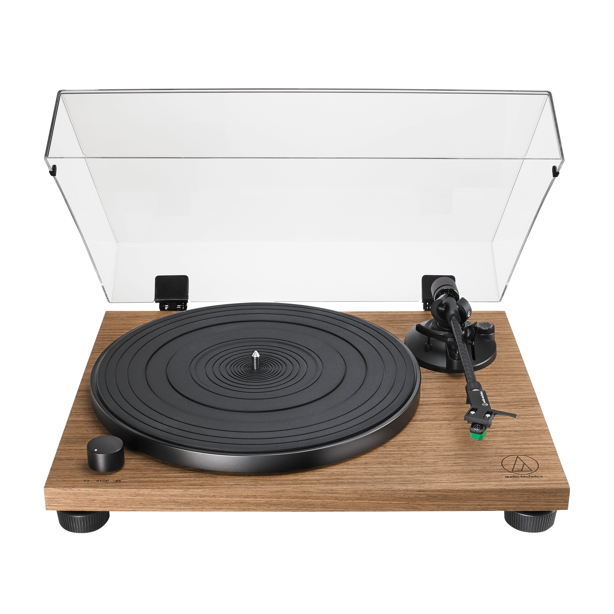 Audio Technica LP40wn Giradischi Manuale Trazione a Cinghia e Base Noce