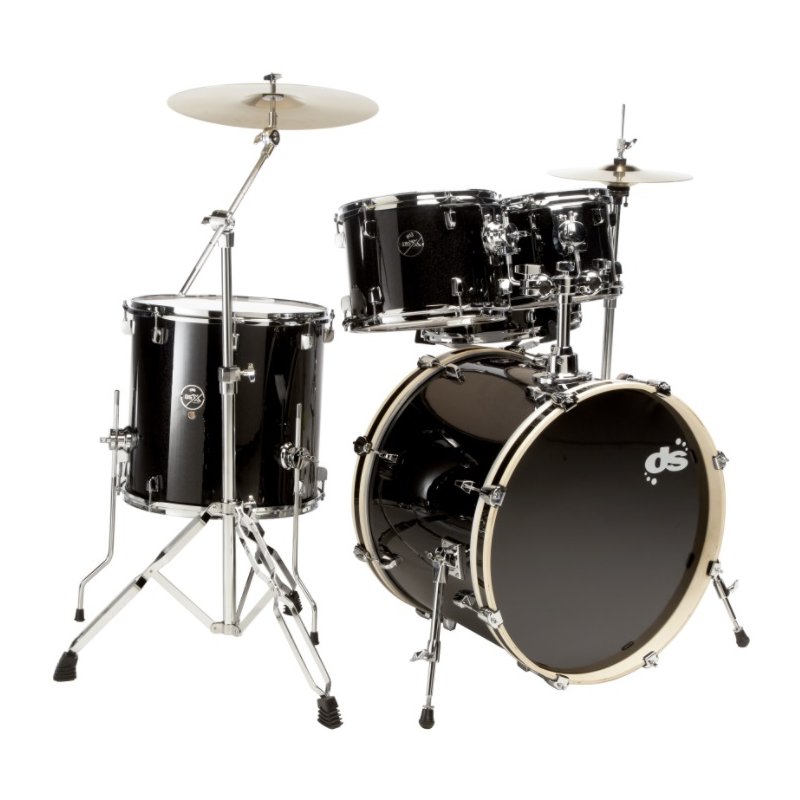 Dsdrum Dsx Stage Kit Black DSX2251 con Set Pelli Transparent Hw e Piatti Inclusi