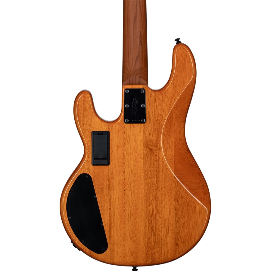 Sterling By Music Man StingRay HH RAY34HH Poplar Burl Amber