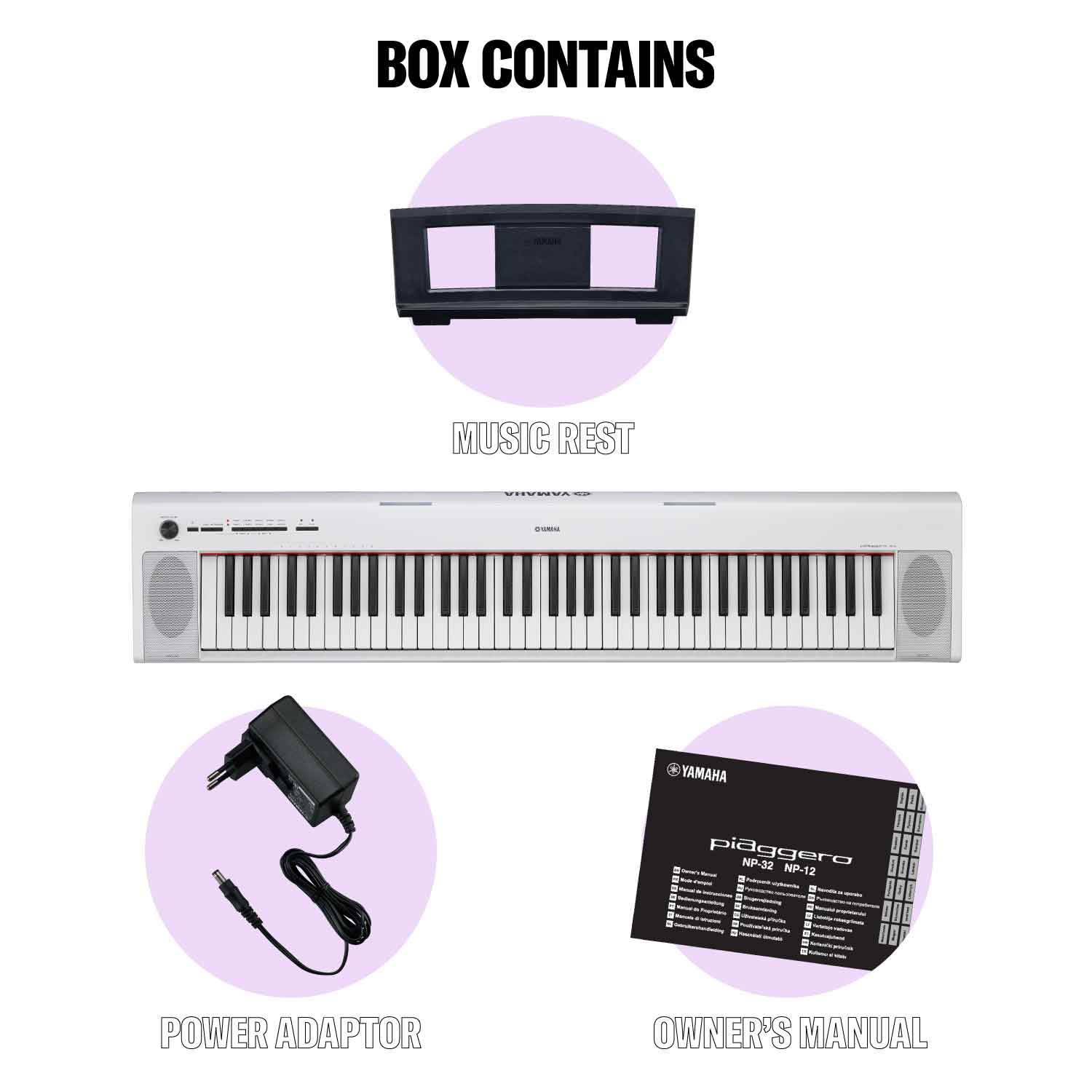 Yamaha Np32Wh Pianoforte Digitale 76 Tasti