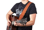 Taylor 410325 Tracolla Gemstone 2.5' Sanded Leather Guitar Strap Medium Brown