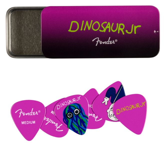 Fender Plettri J Mascis Dinosaur Jr Pick Tin Medium Set 6 Pz