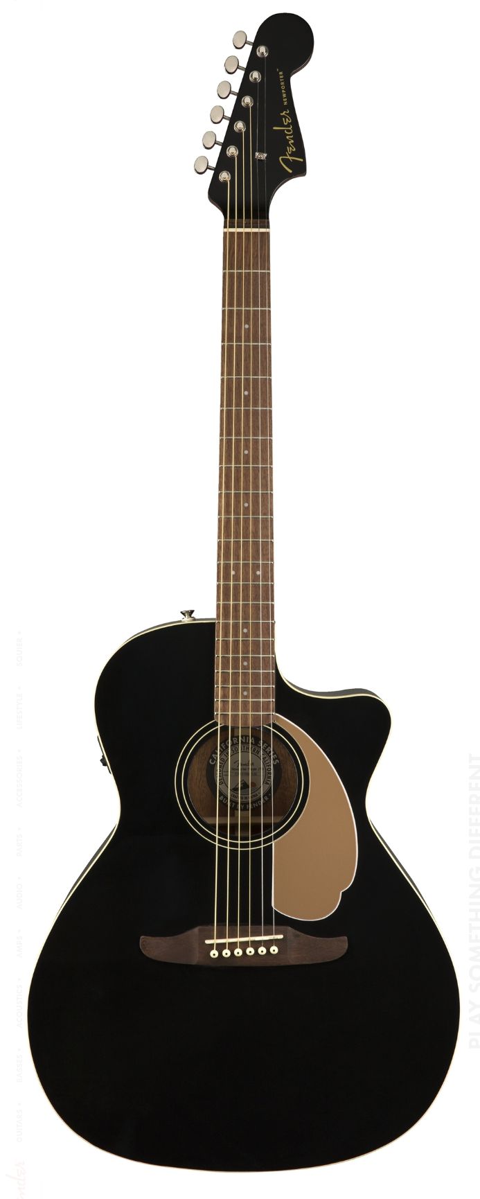 Fender Newporter Player Jetty Black Chitarra Acustica Elettrificata
