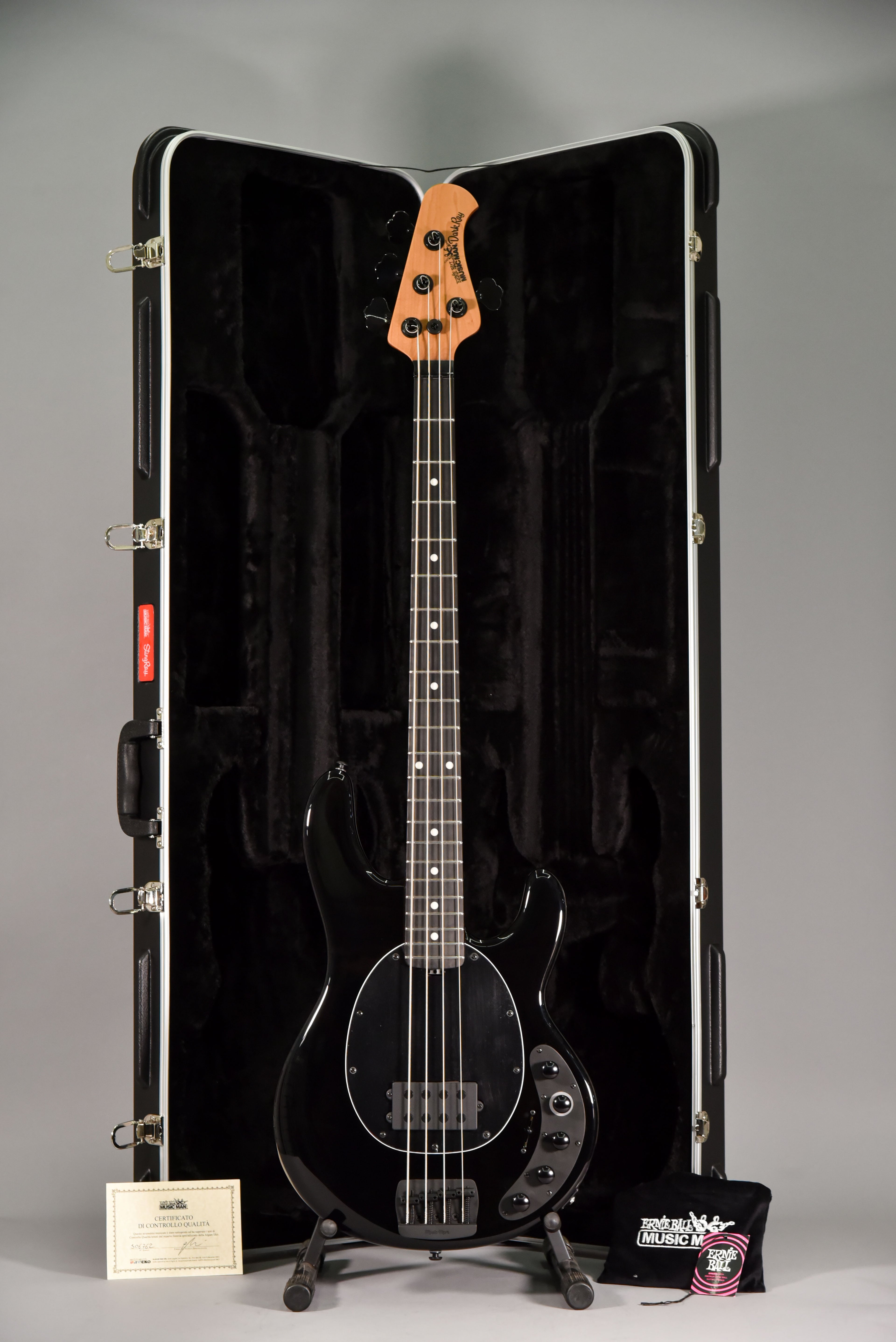 Musicman Darkray Obsidian Black 4 Corde Basso Elettrico