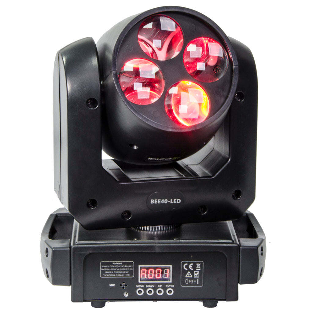 Ibiza Testa Mobile Bee Effect 4X10W DMX