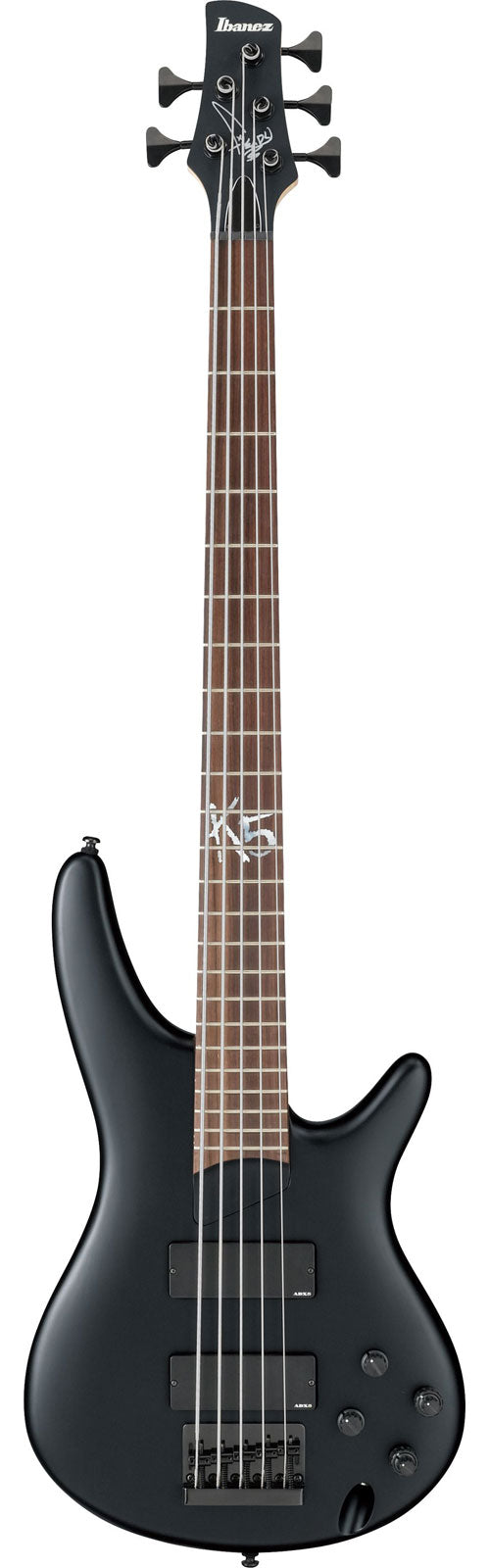 IBANEZ K5 BKF FIELDY KORN 5 CORDE BLACK FLAT