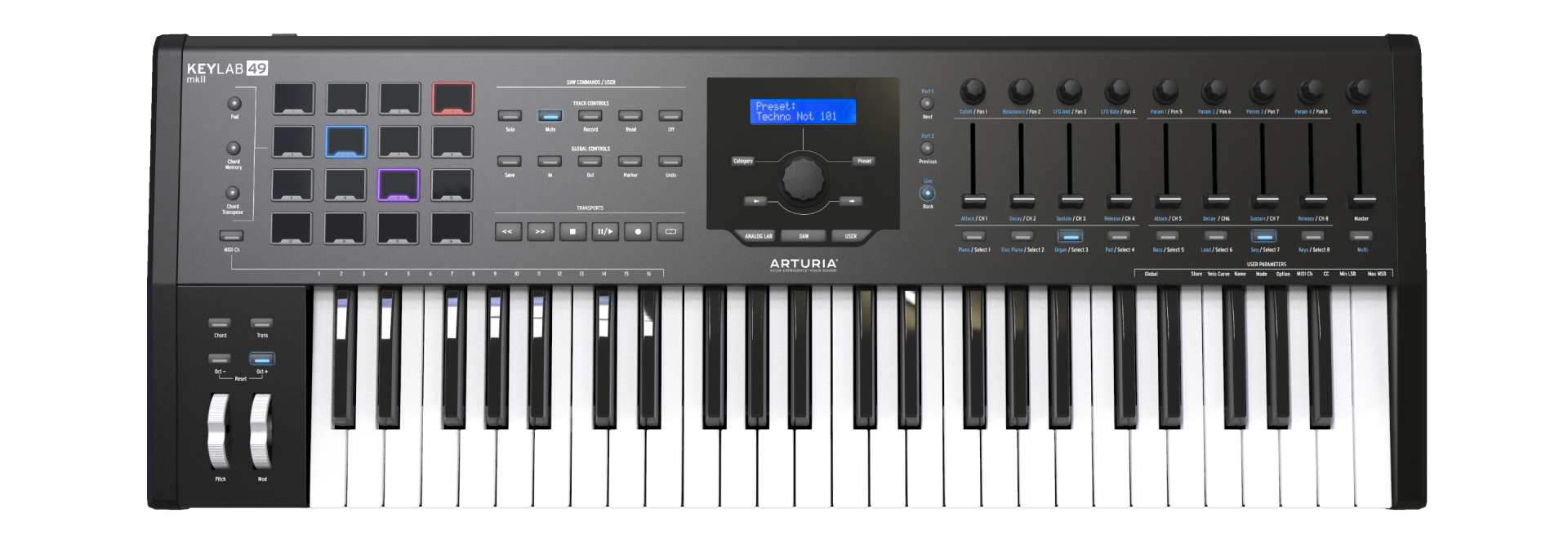 Arturia Keylab Mk2 49 Black Tastiera Controller Midi 49 Tasti