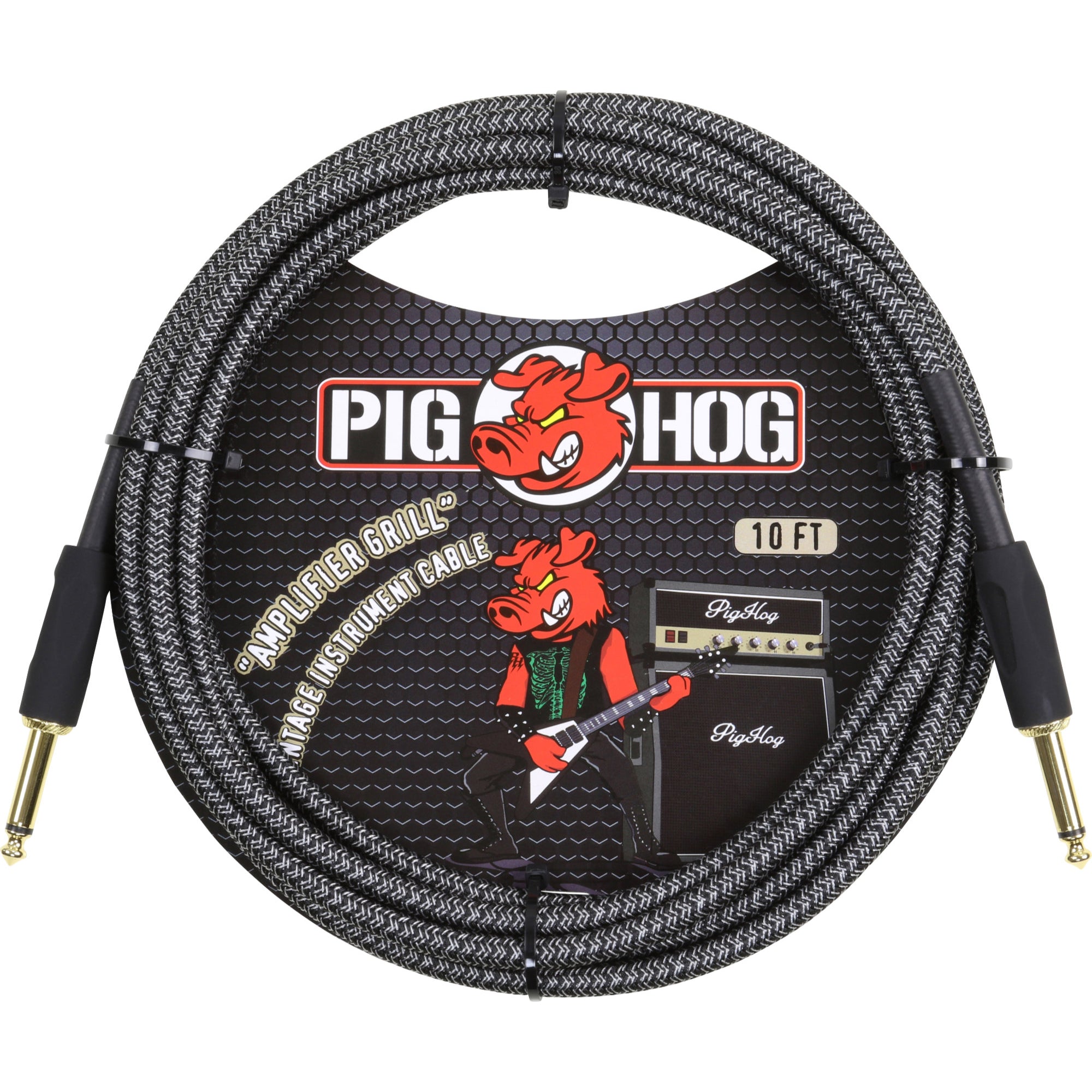 Pig Hog Amplifier Grill Instrument Cable 3 Mt.