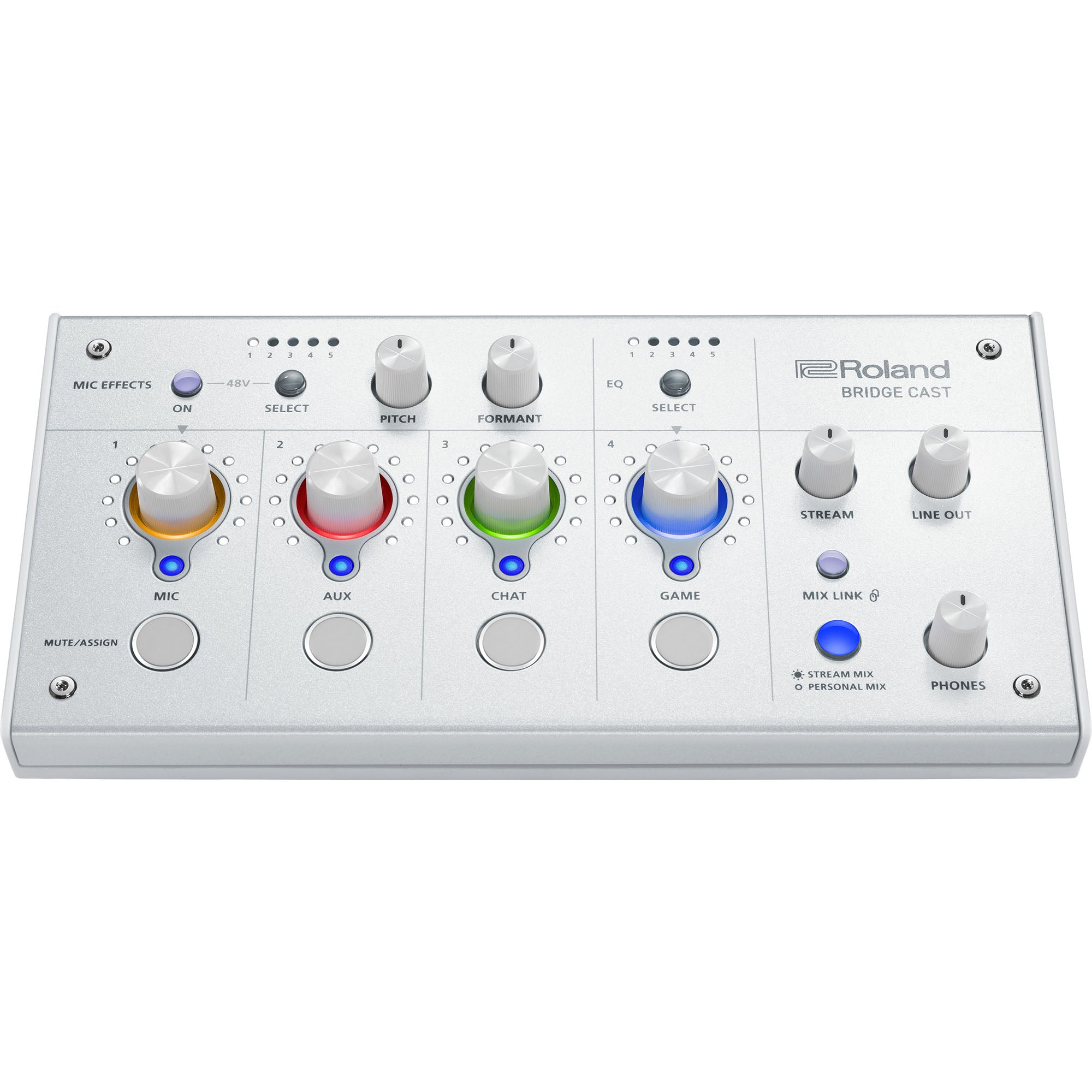 ROLAND BRIDGECAST-WH Dual Bus Gaming Mixer