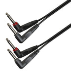 Soundsation Cavo adattatore 2x6.3mm Jack angolato maschio MONO