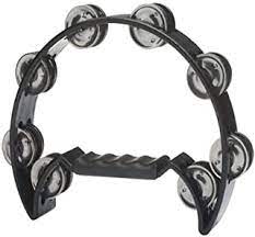 Stagg Half Moon Tambourine Black 16 Jingles