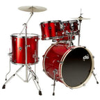 Dsdrum Dsx Stage Kit Red DSX2051 con Set Pelli Transparent Hw e Piatti Inclusi