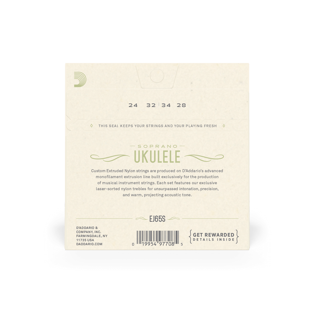 D'Addario Ej65S Muta Ukulele Soprano