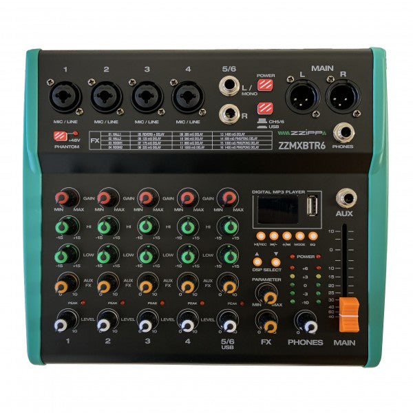 Zzipp Mixer Compatto 6 Canali con Multieffetto