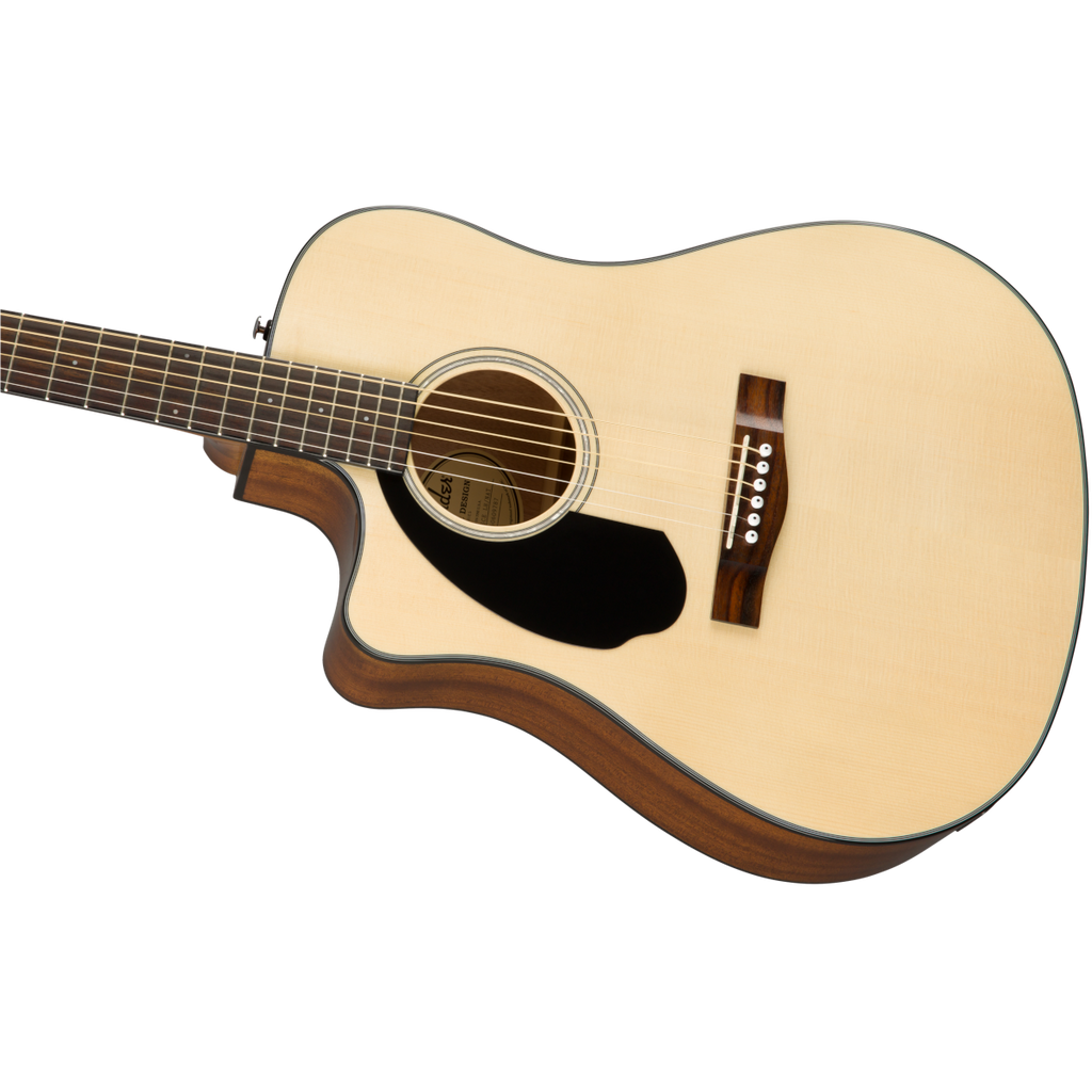 Fender Cd60sce Dread Lh Natural Wn Chitarra Acustica Mancina