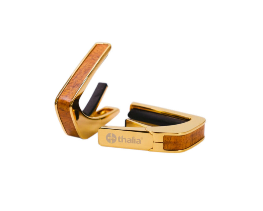 Thalia Capotasto in Oro 24K Inserto AAA Hawaiian Koa