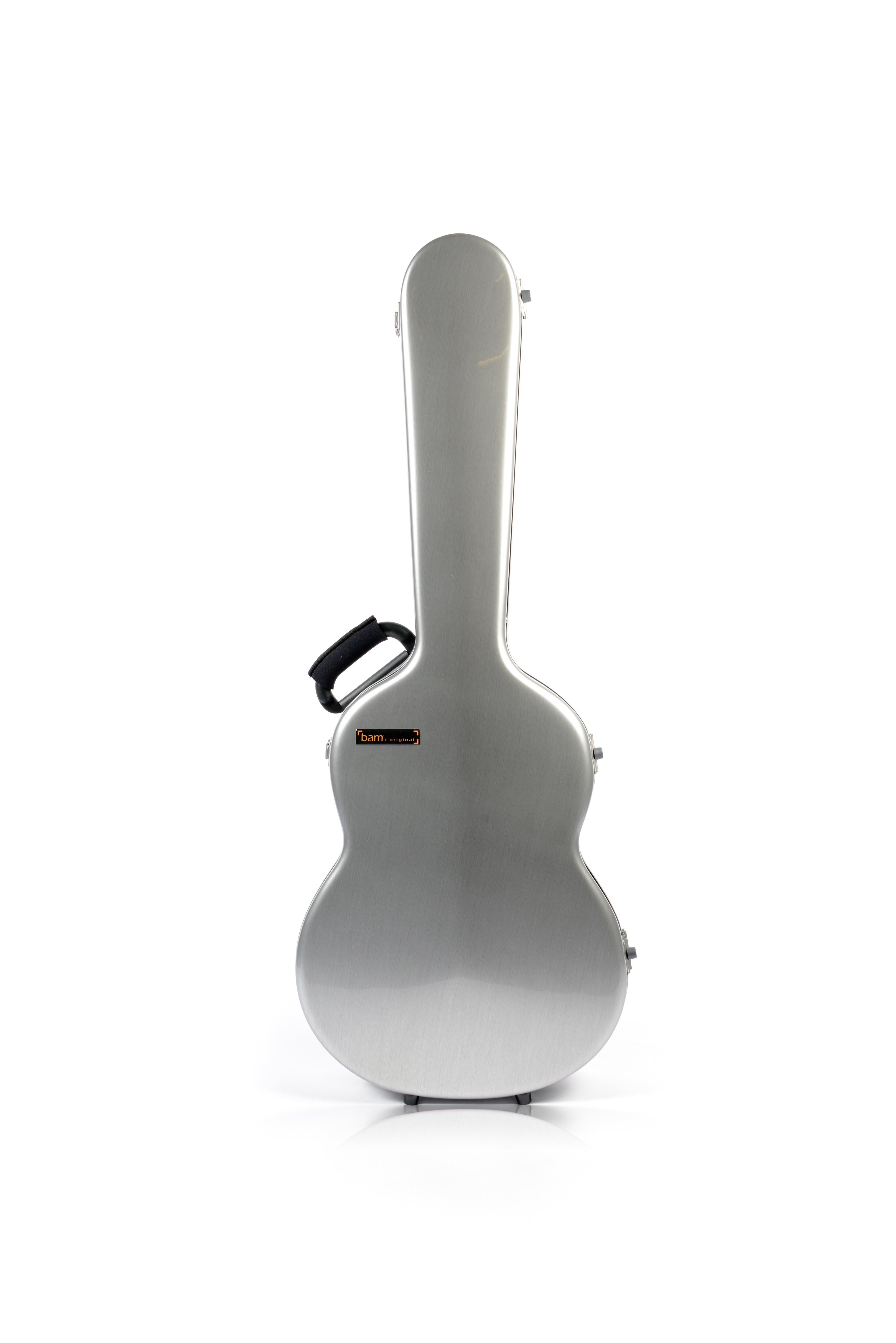Bam italia Def8002xla custodia hightech la defense per chitarra classica - brushed aluminum
