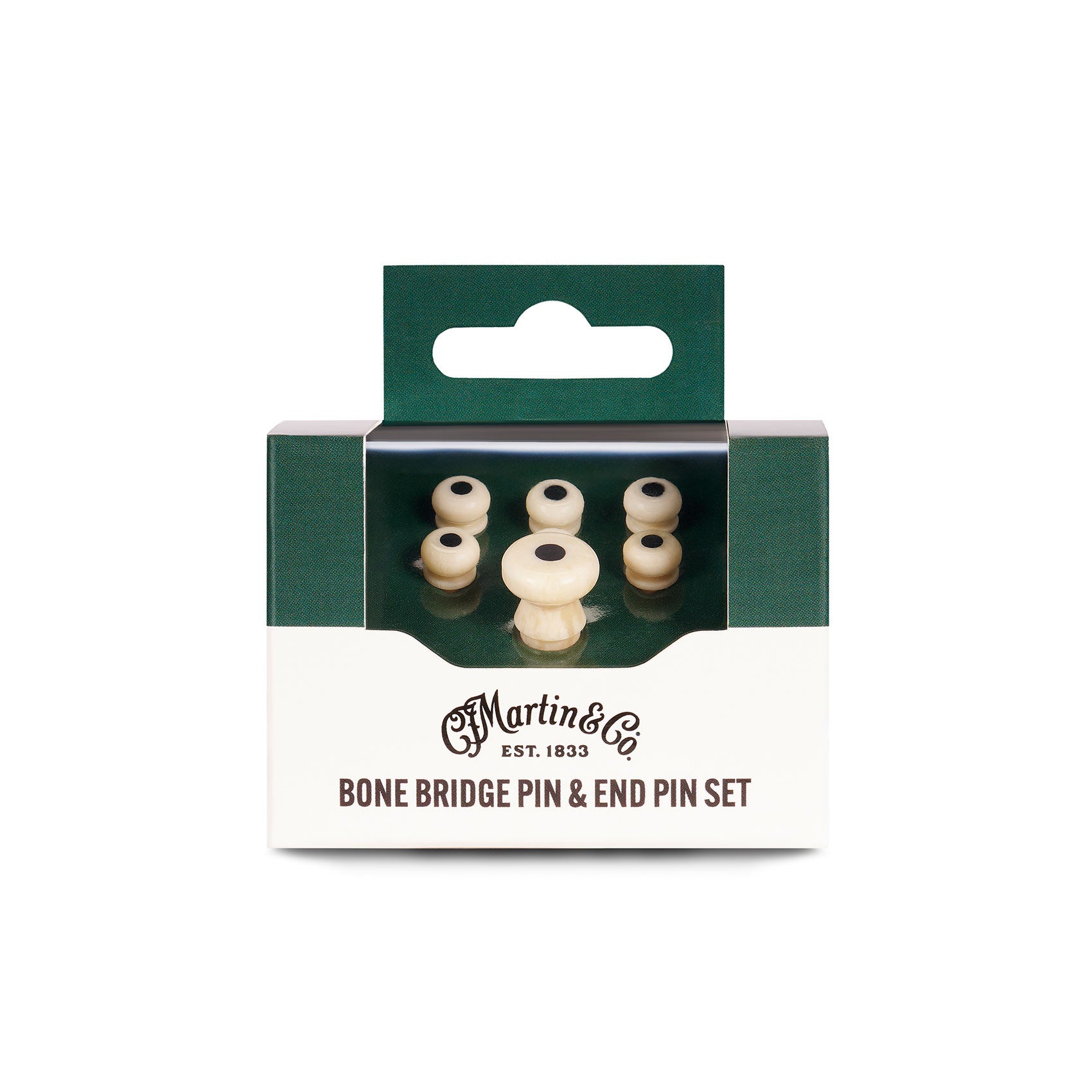 C.F. Martin & Co. 18APP0027 Bone Bridge Pins Black Inlay