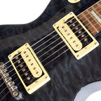 Tokai LP Style Quilted See Through Black