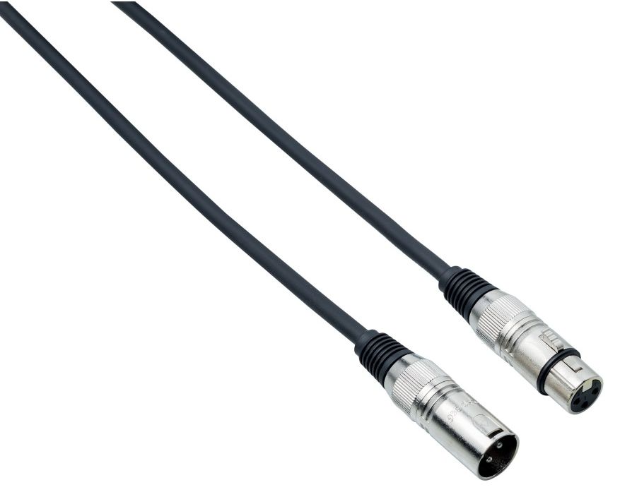 Bespeco Cavo Microfonico Schermato Bilanciato con 2 Cannon Xlr M F Mt 9 Nero