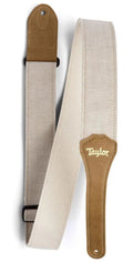 Taylor Vegan Guitar Strap Herringbone Hemp Cotton White