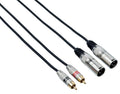 Bespeco Cavo due Connettori Maschi RCA e due Cannon Maschi Mt 5