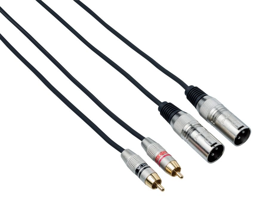 Bespeco Cavo due Connettori Maschi RCA e due Cannon Maschi Mt 5