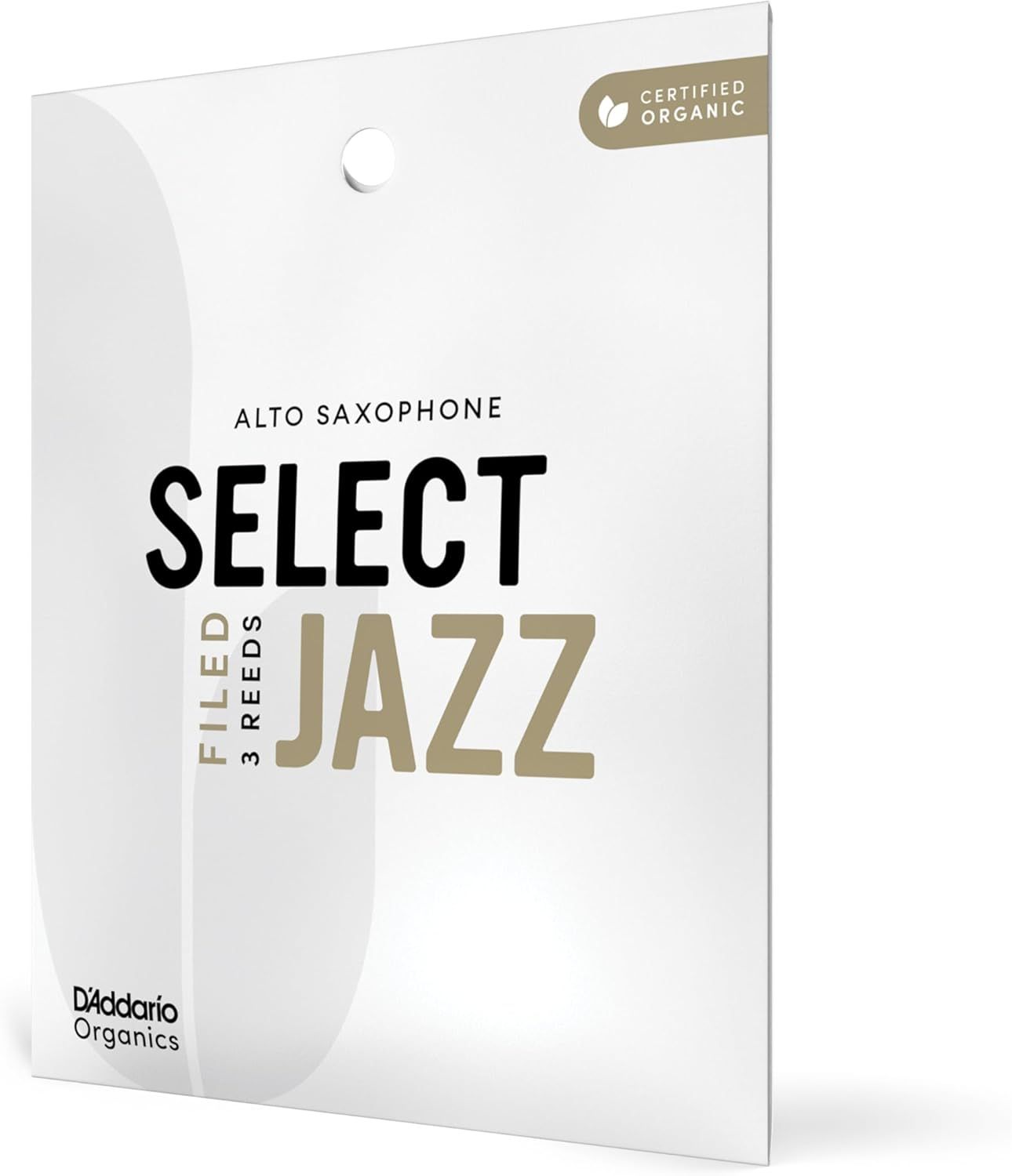 D'Addario Organic Select Jazz 3S Filed Alto Sax Reeds 3 pc