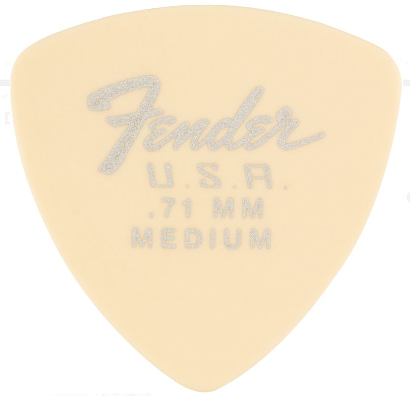 Fender Dura Tone Delrin 0,71 Plettro 346 12Pz Olympic White
