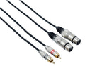 Bespeco Cavo due Connettori Maschi RCA e due Cannon Femmina Mt 5