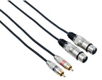 Bespeco Cavo due Connettori Maschi RCA e due Cannon Femmina Mt 5