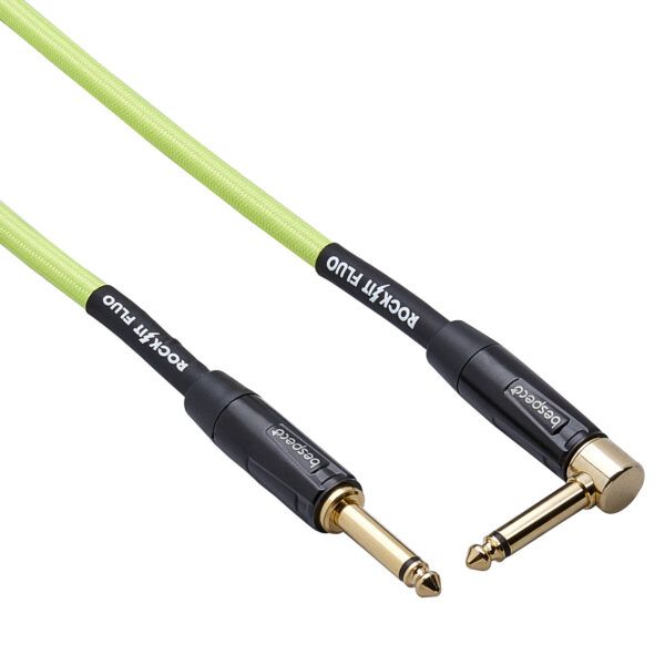 Bespeco Cavo Fluo Giallo Strumenti Jack Mono Jack Mono Mt 6 Dritto - Pipa