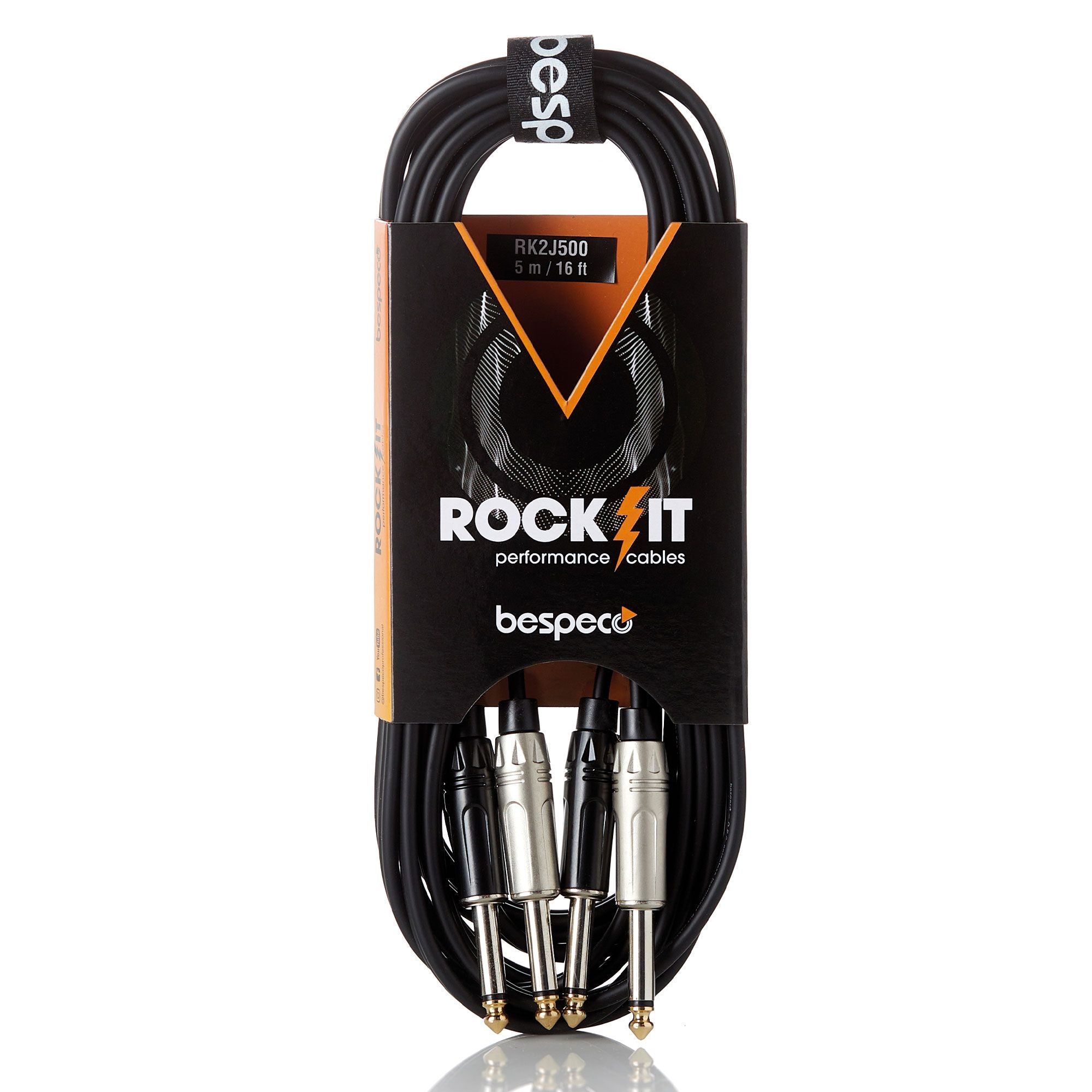 Bespeco Stereo Cable 2 Mono Jacks to 2 Mono Jacks Rockit 5m