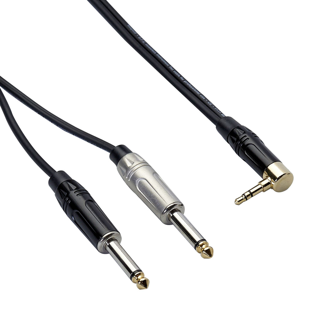 Bespeco Jack Stereo 3,5 mm Angolo  2 x Jack 6,3 mm Rockit Mt 3