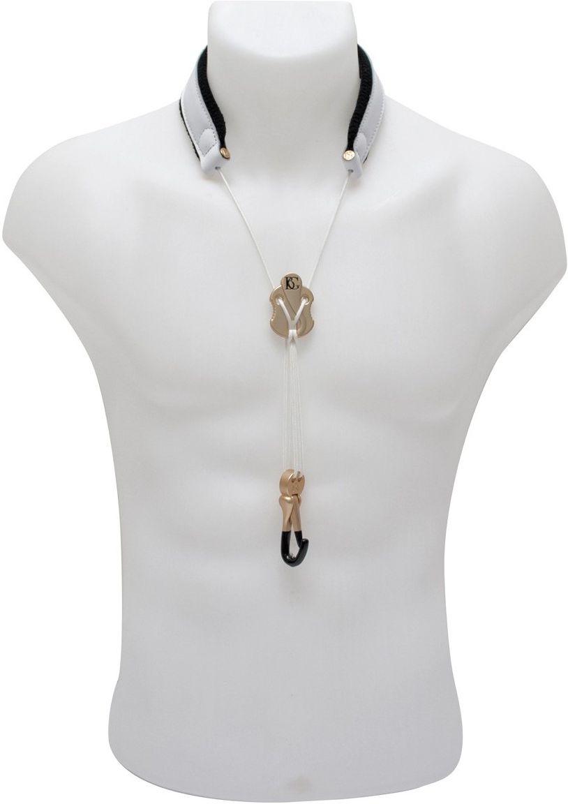 Bg S28JMSH Collare Bianco in Pelle per Sassofono Sax