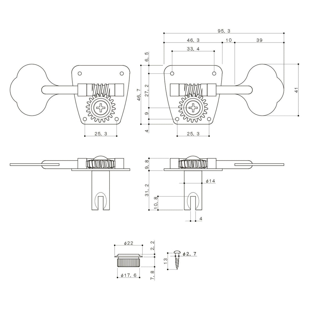 Gotoh Meccaniche Basso 4L Nickel