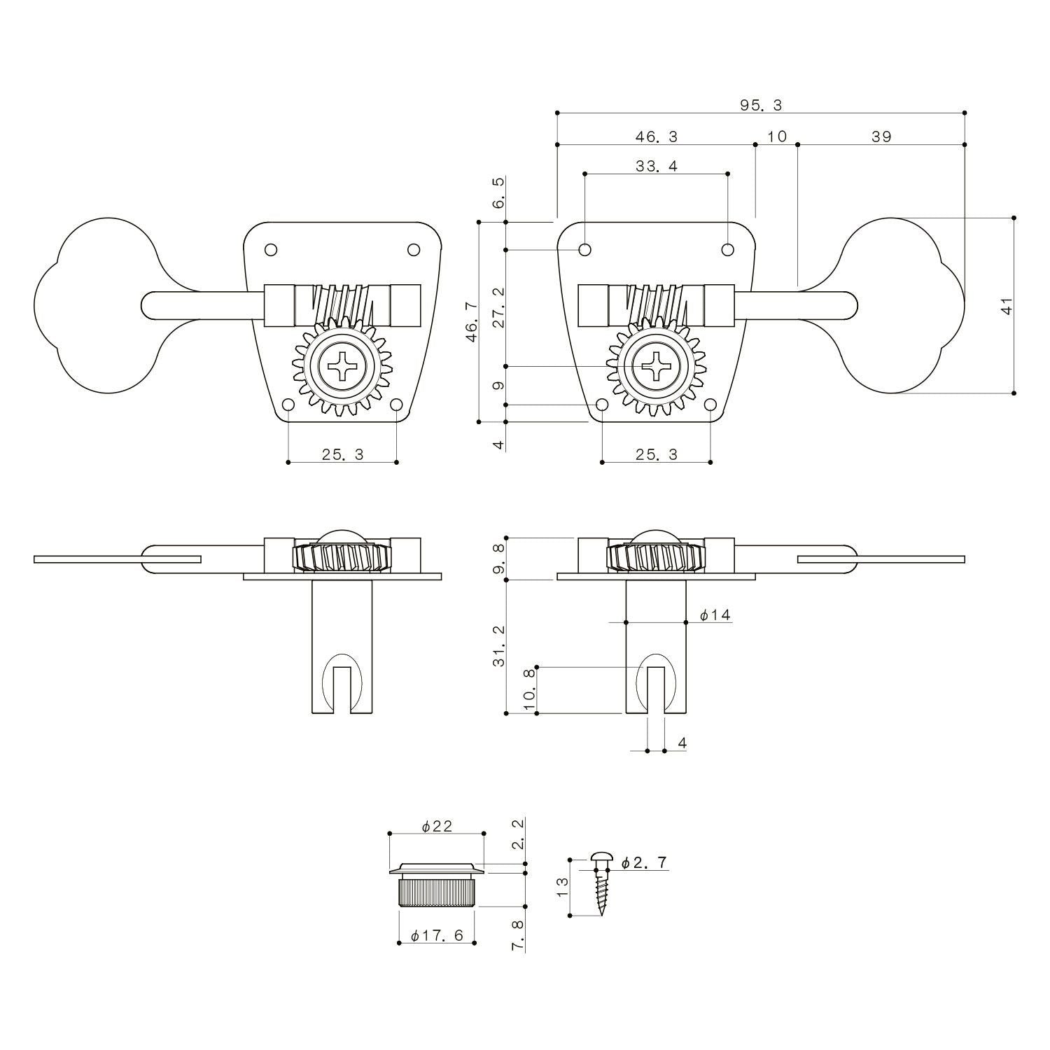 Gotoh Meccaniche Basso 4L Nickel