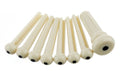Fender Bridge Pin Set Ivory with Black Dot 7 Pz