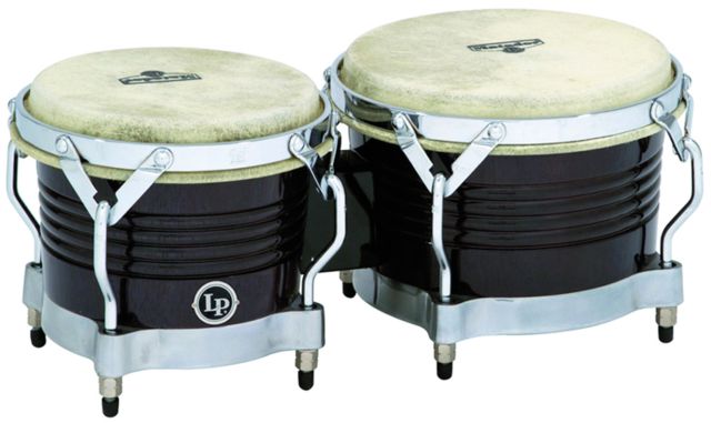 Lp Matador Wood Bongos 7 1/4' e 8 5/8' Black Chrome Hardware