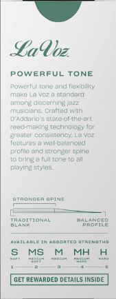 D'Addario La Voz Ance Soft Sassofono Sax Tenore Confezione da 5