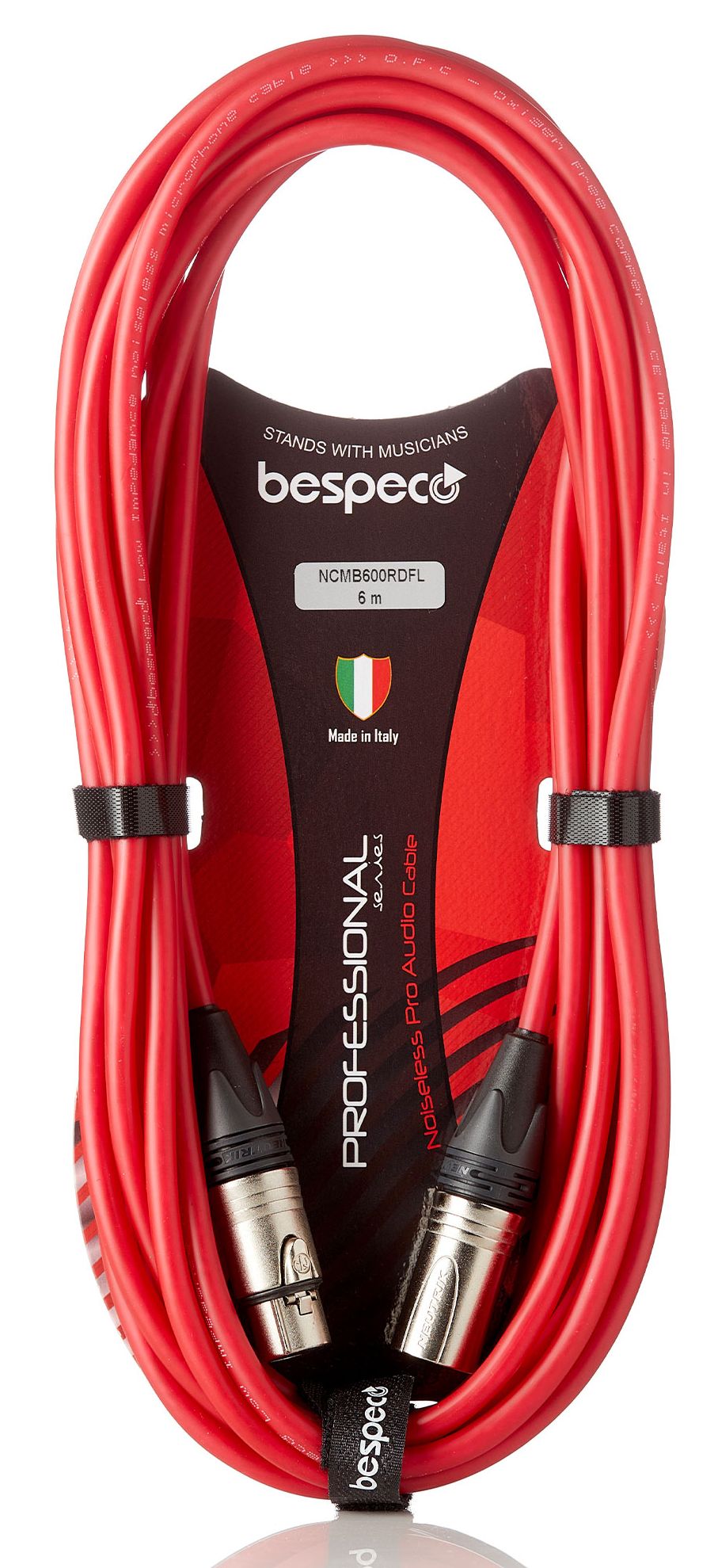 Bespeco Cavo Microfonico 6 Mt Neutrik Cavo Rosso