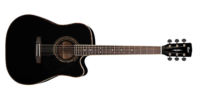 Cort Ad880Ce Black Nera con Borsa Chitarra Acustica