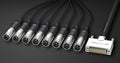 ALVA D-Sub 25 <> 8 x XLR3 Maschio 3m