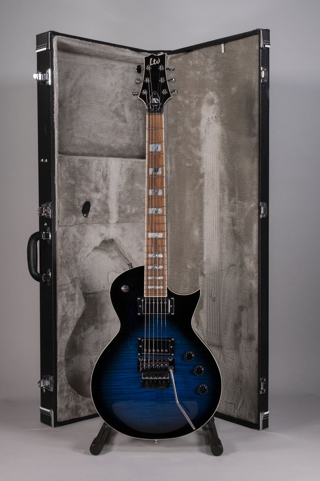 LTD AS-1FR - Black Aqua Sunburst - c/astuccio
