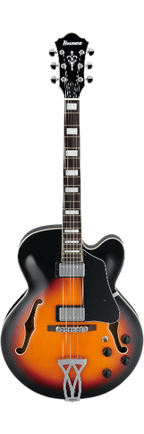 Ibanez Af75-Bs Semi-Hollow Guitar Graduated